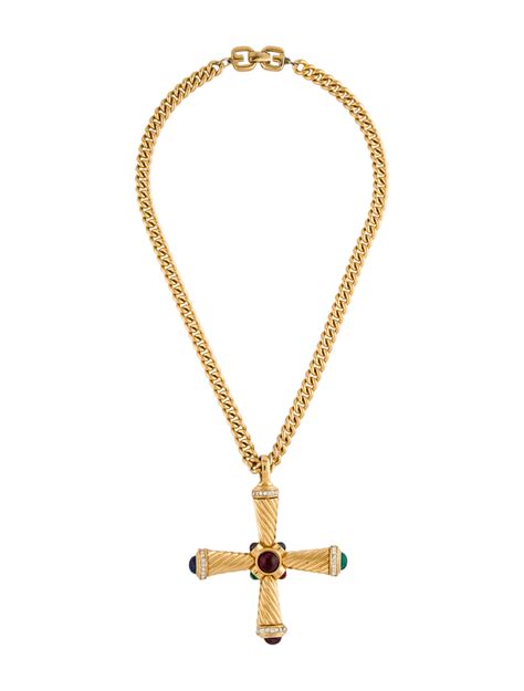 givenchy inspired cross necklace